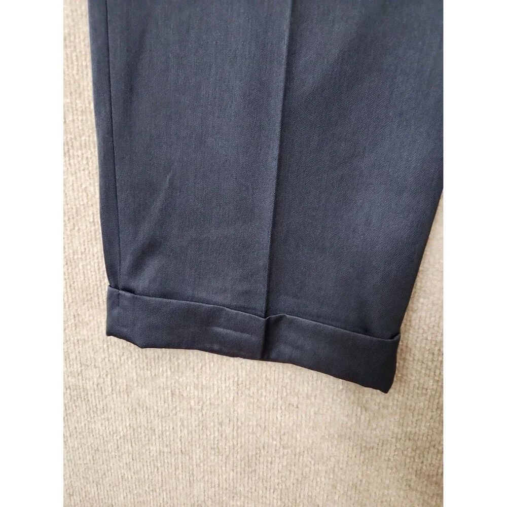 Perry Ellis Portfolio Travel Luxe Dress Pants Men 36x30 Blue Non Iron Cuffed NEW